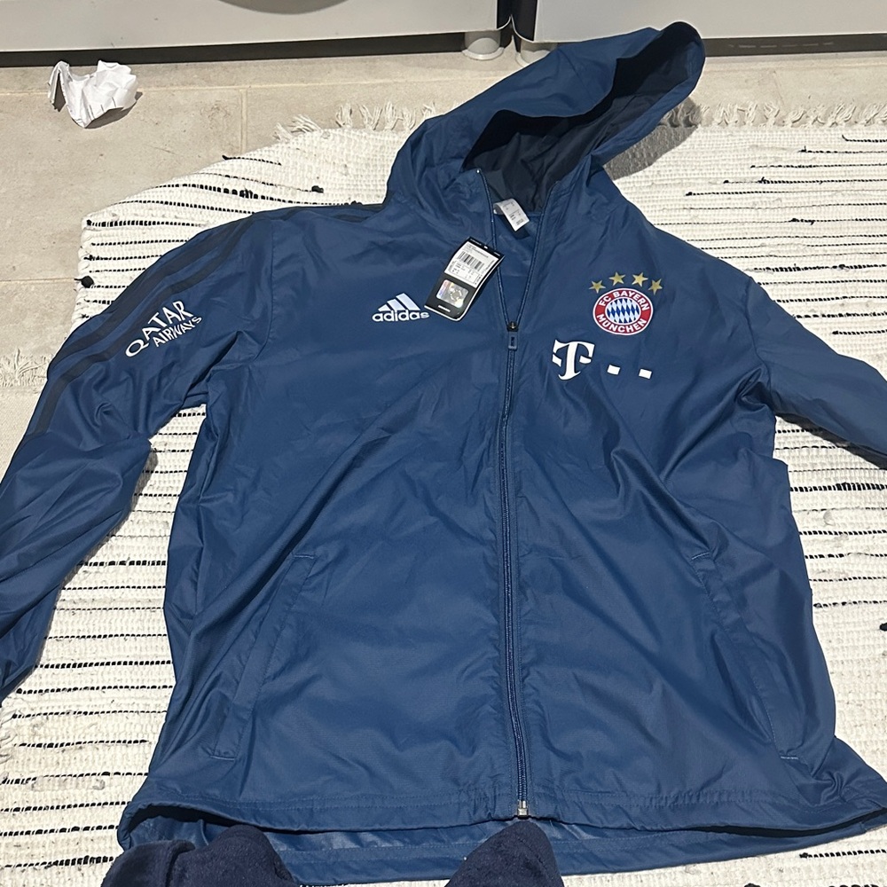 Adidas Navy FC Bayern Munich Hooded Jacket